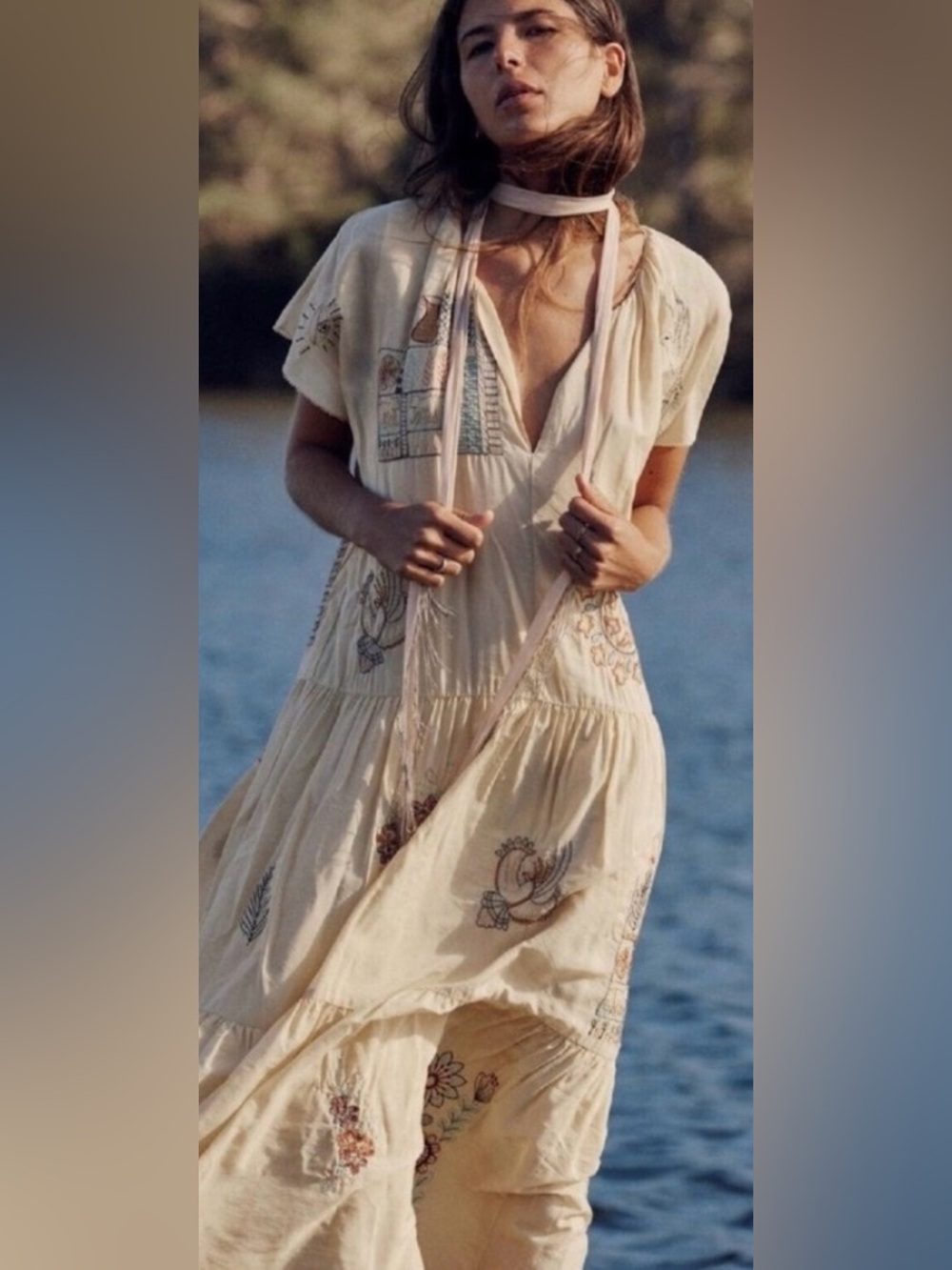 Zara Embroidered Maxi Dress - Picture 8 of 8
